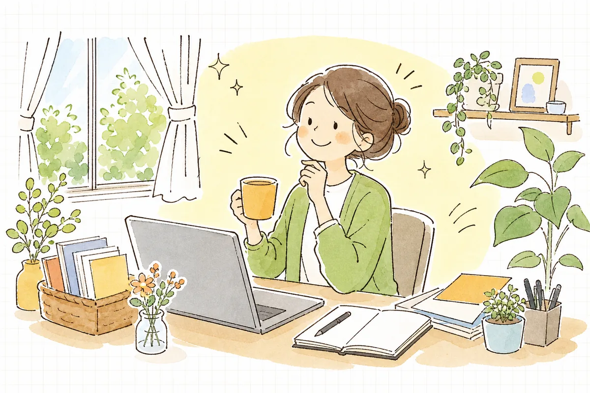 自分に合う予約投稿ツールを選び終え、肩の力を抜いて運用を続けられるようになった担当者の情景